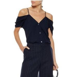 Theory silk crepe top